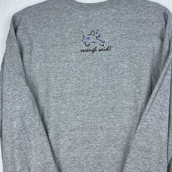 Gildan Men’s Long Sleeve Hockey T-shirt Gray XLarge - Picture 8 of 12